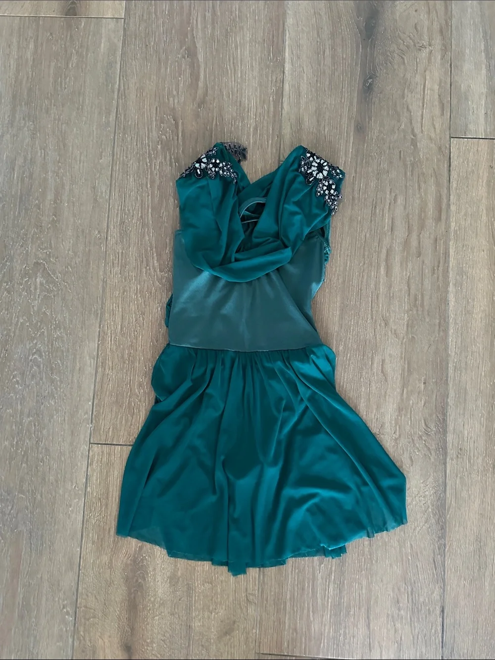 Weissman Emerald Green Embellished Girls' dance/Halloween costume. Size child L.